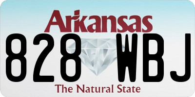 AR license plate 828WBJ