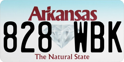 AR license plate 828WBK