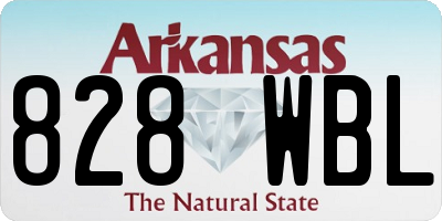 AR license plate 828WBL