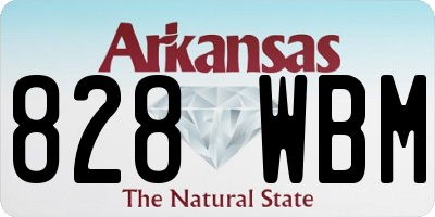 AR license plate 828WBM