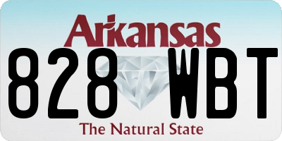 AR license plate 828WBT
