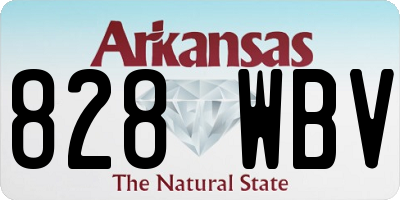 AR license plate 828WBV
