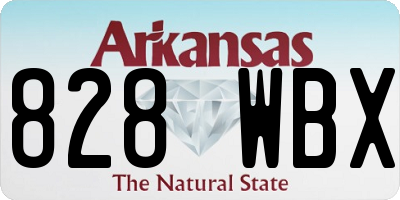 AR license plate 828WBX