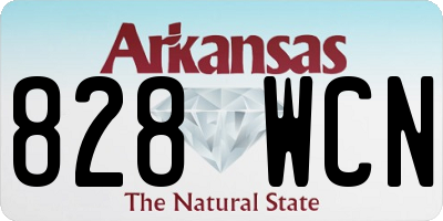 AR license plate 828WCN