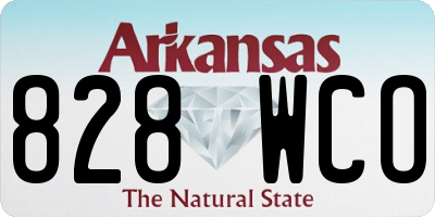 AR license plate 828WCO