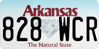 AR license plate 828WCR