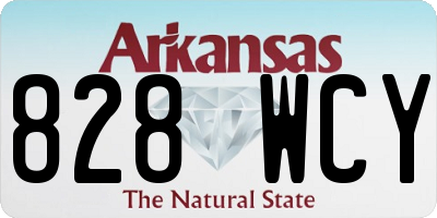 AR license plate 828WCY