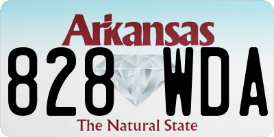 AR license plate 828WDA