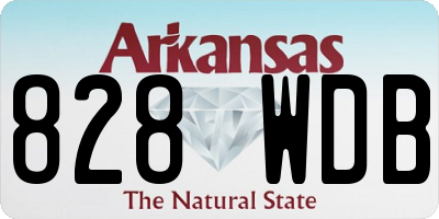 AR license plate 828WDB