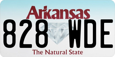 AR license plate 828WDE