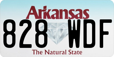 AR license plate 828WDF
