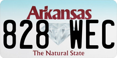 AR license plate 828WEC