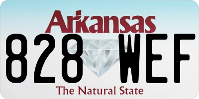 AR license plate 828WEF