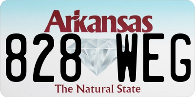 AR license plate 828WEG