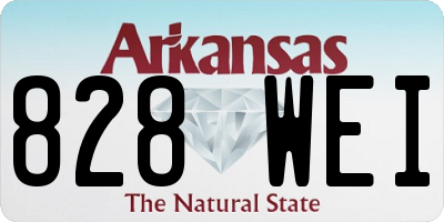 AR license plate 828WEI