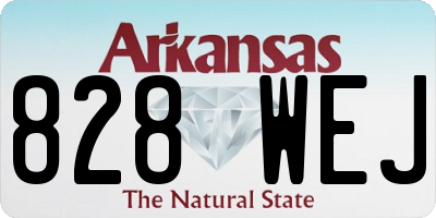 AR license plate 828WEJ