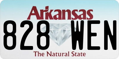 AR license plate 828WEN