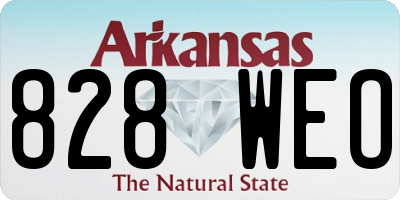 AR license plate 828WEO
