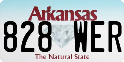 AR license plate 828WER