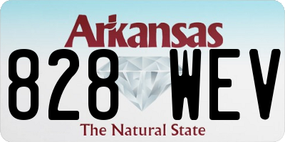 AR license plate 828WEV