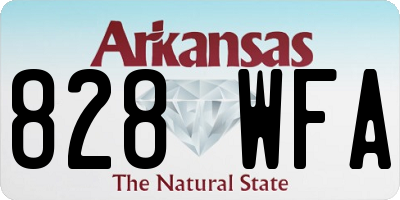 AR license plate 828WFA