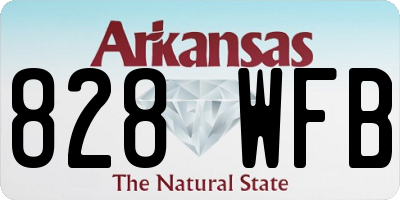 AR license plate 828WFB