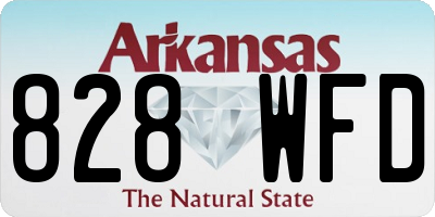 AR license plate 828WFD