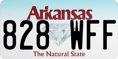 AR license plate 828WFF