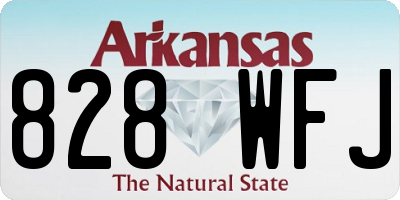AR license plate 828WFJ