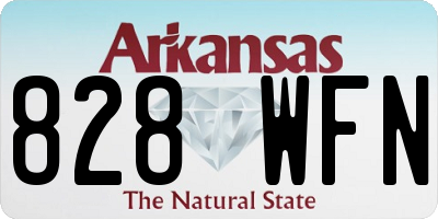 AR license plate 828WFN