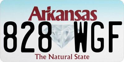 AR license plate 828WGF