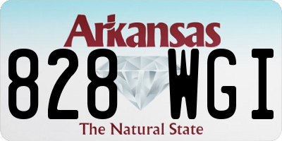 AR license plate 828WGI