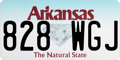 AR license plate 828WGJ