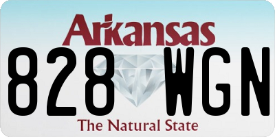 AR license plate 828WGN