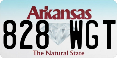 AR license plate 828WGT