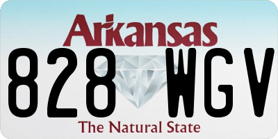 AR license plate 828WGV