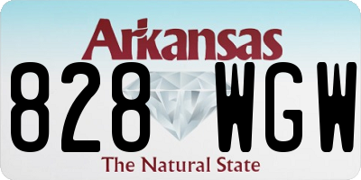 AR license plate 828WGW
