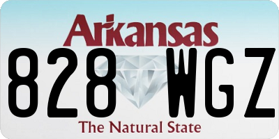 AR license plate 828WGZ