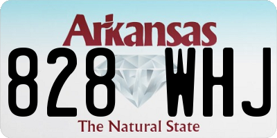 AR license plate 828WHJ