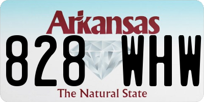 AR license plate 828WHW