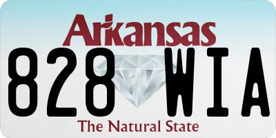 AR license plate 828WIA