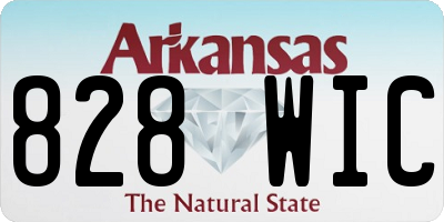 AR license plate 828WIC