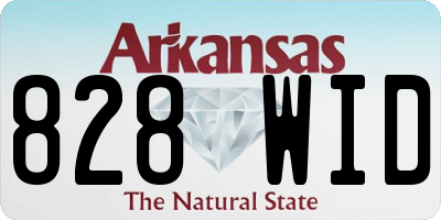 AR license plate 828WID