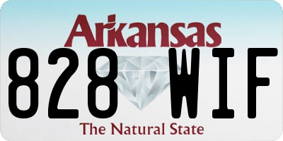 AR license plate 828WIF