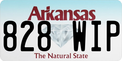 AR license plate 828WIP