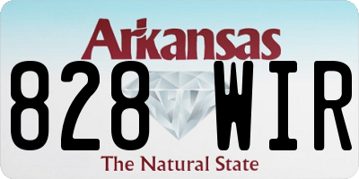 AR license plate 828WIR