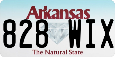 AR license plate 828WIX