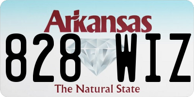 AR license plate 828WIZ