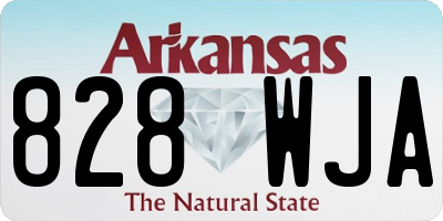 AR license plate 828WJA