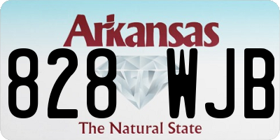 AR license plate 828WJB